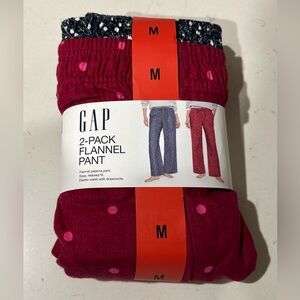 GAP Flannel Pajama Pants Set - Burgundy and Navy- medium-NWT